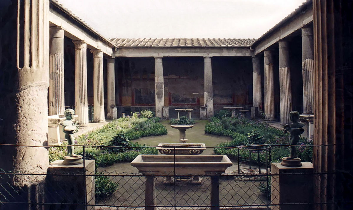 Pompeji - A Vettiusok háza: belső udvar
