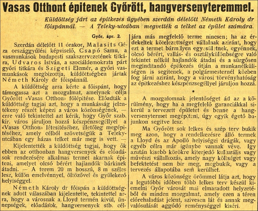 vasas-otthon-gyor