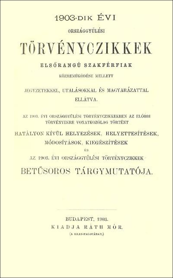 1903-dik-evi-orszaggyulesi-torvenyczikkek