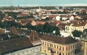 Győr város látképe képeslap