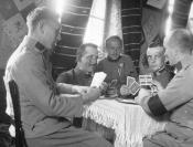 Kártyázók az első világháborúban Fortepan