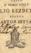 Márton István Új német rudimenta, vagyis a német nyelv első kezdete