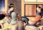 07 Hokuszai Kacusika: A merchant making up the account