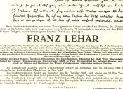 Lehár Ferenc gyászjelentése