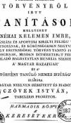 Czövek István Magyar hazai polgári magános törvényről írt tanítások