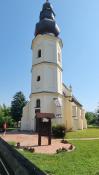 Vámosoroszi református templom, ötszögletes torony