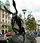 Barry Flanagan Hare in O'Connell Street