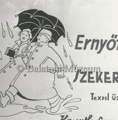 Szekeres textil üzlet esernyő reklám