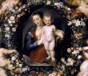 Rubens Madonna virágkoszorúval