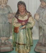 Porcelánfigura kártyavető